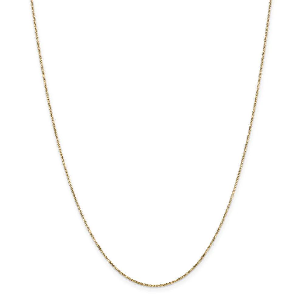 14k Yellow Gold and Rhodium Mini 3D Flip Flop Necklace