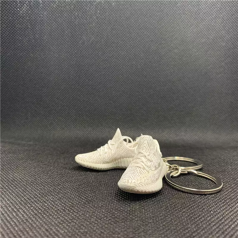 3d yzy frozen yellow sneaker kanye west shoe keychain for yzy 350 v2