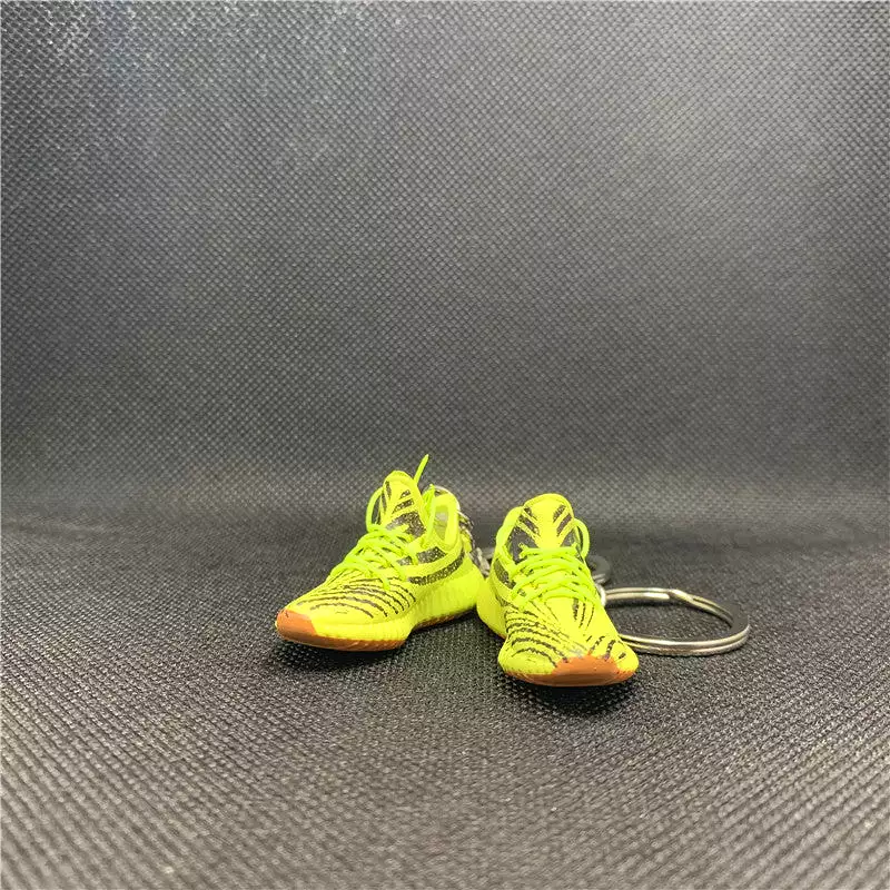 3d yzy frozen yellow sneaker kanye west shoe keychain for yzy 350 v2