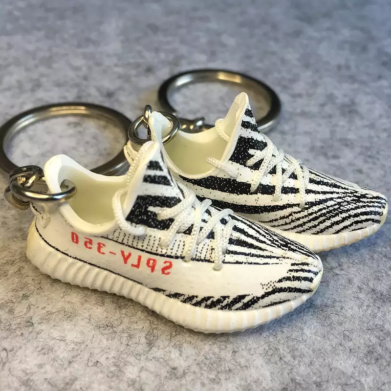 3d yzy frozen yellow sneaker kanye west shoe keychain for yzy 350 v2