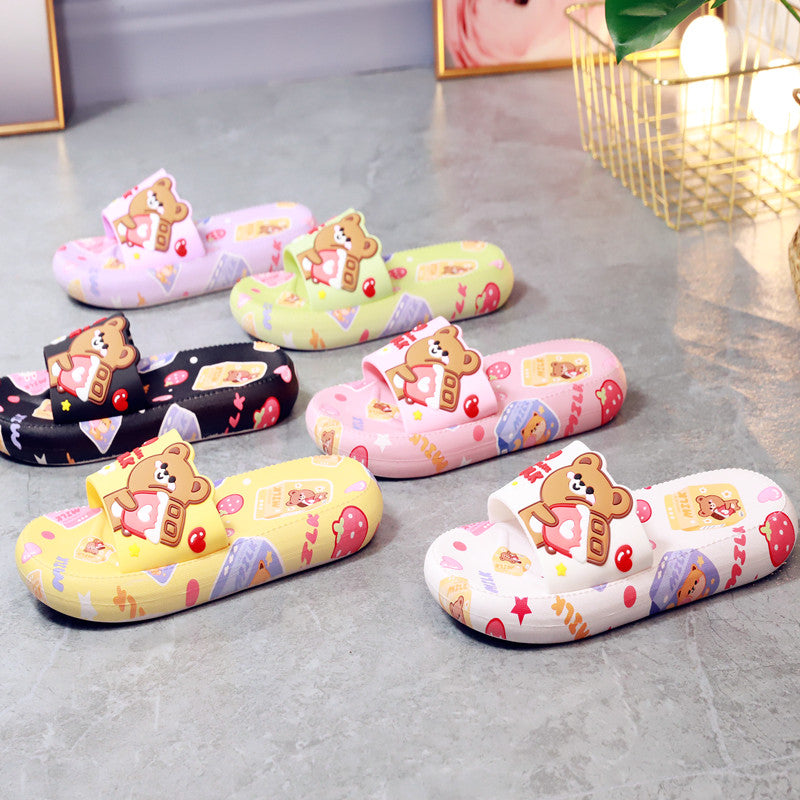 6 Colors Sweet Bear Sandals Home Wear Slippers ON876