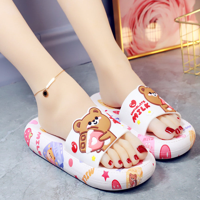 6 Colors Sweet Bear Sandals Home Wear Slippers ON876