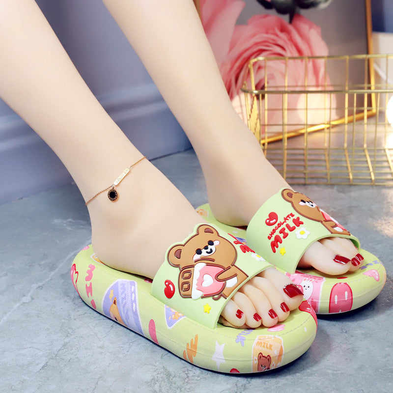 6 Colors Sweet Bear Sandals Home Wear Slippers ON876