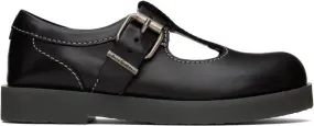 Acne Studios Black Leather Buckle Oxfords