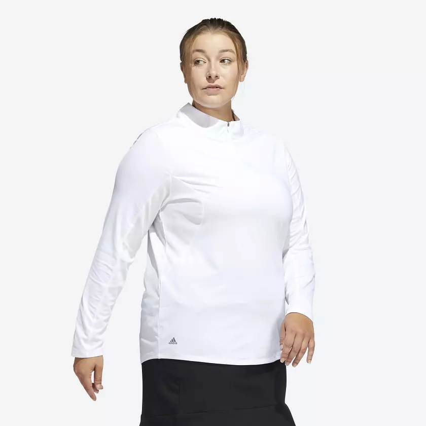 Adidas Ultimate365 Women's White Golf Shirt (Plus Size) HA3396