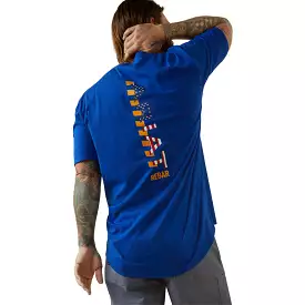 'Ariat' Men's Rebar Workman Logo T-Shirt - Royal Blue / USA