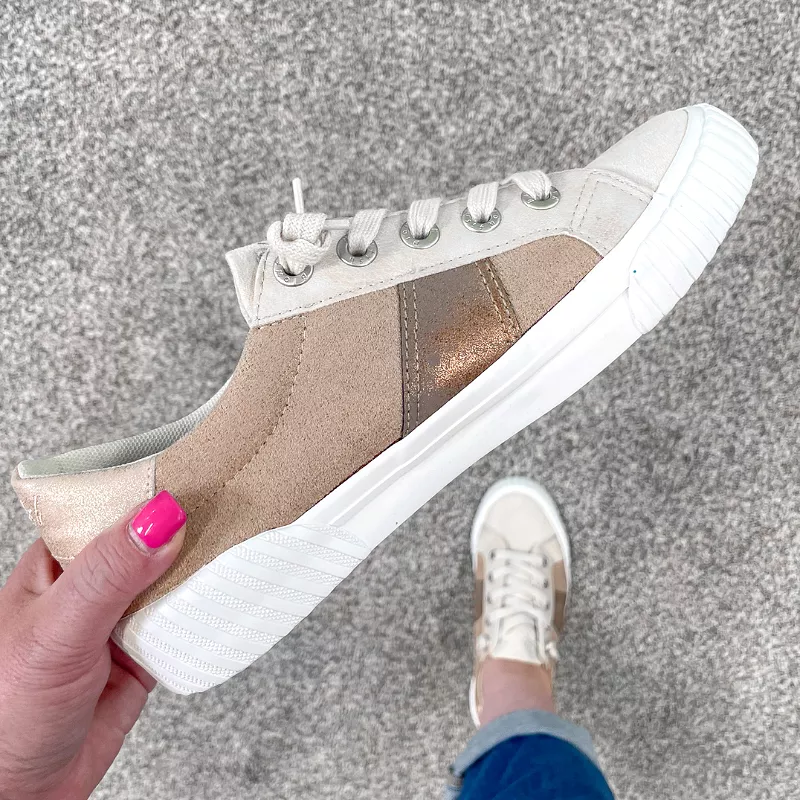 Blowfish Malibu Wave Sand and Rose Gold Sneaker