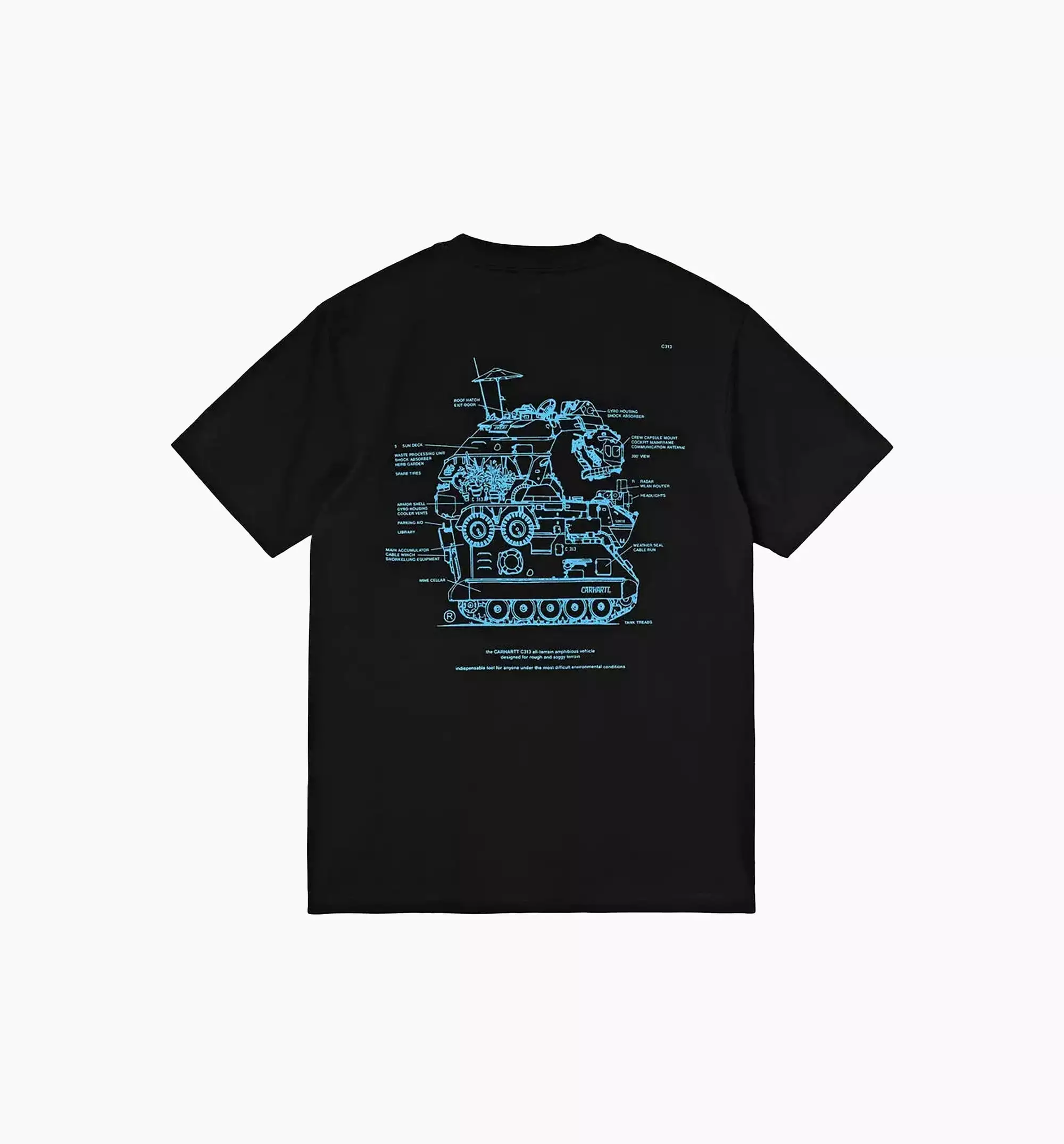 Blueprint Tee Mens T-Shirt - Black