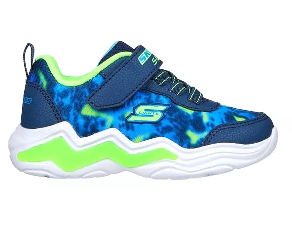 Boys Skechers Trainers Light up Strap Eruptors IV 400124N NVLM