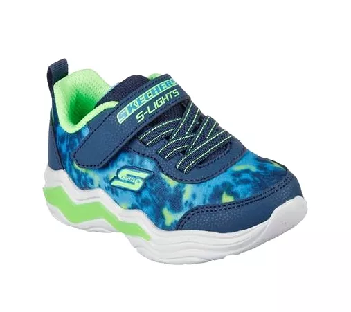 Boys Skechers Trainers Light up Strap Eruptors IV 400124N NVLM