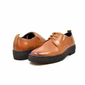 British Walkers Playboy Original Men's Cognac Tan Leather Low Top Oxfords