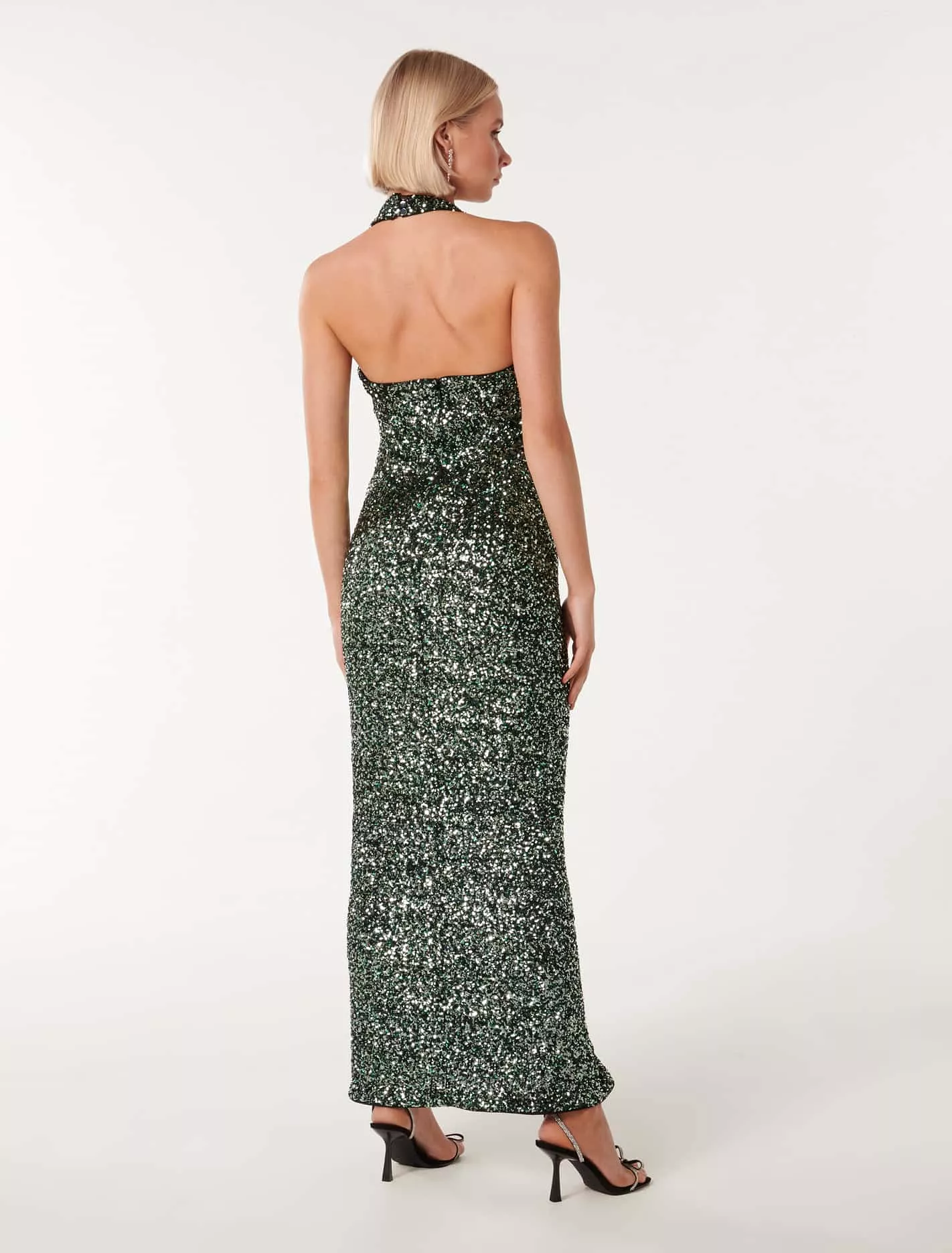 Brooke Sequin Halter Neck Dress