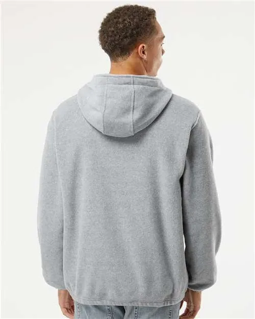 Burnside Polar Fleece Quarter-Zip Hooded Pullover