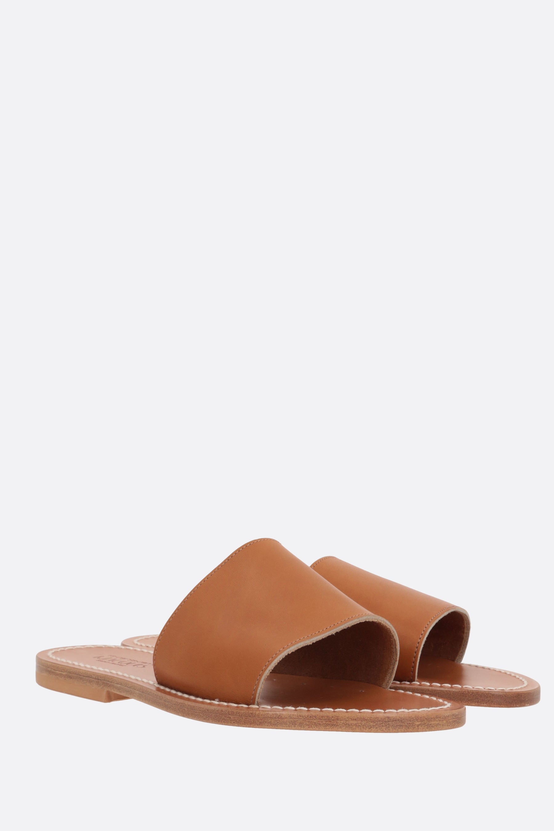 Capri smooth leather slide sandals