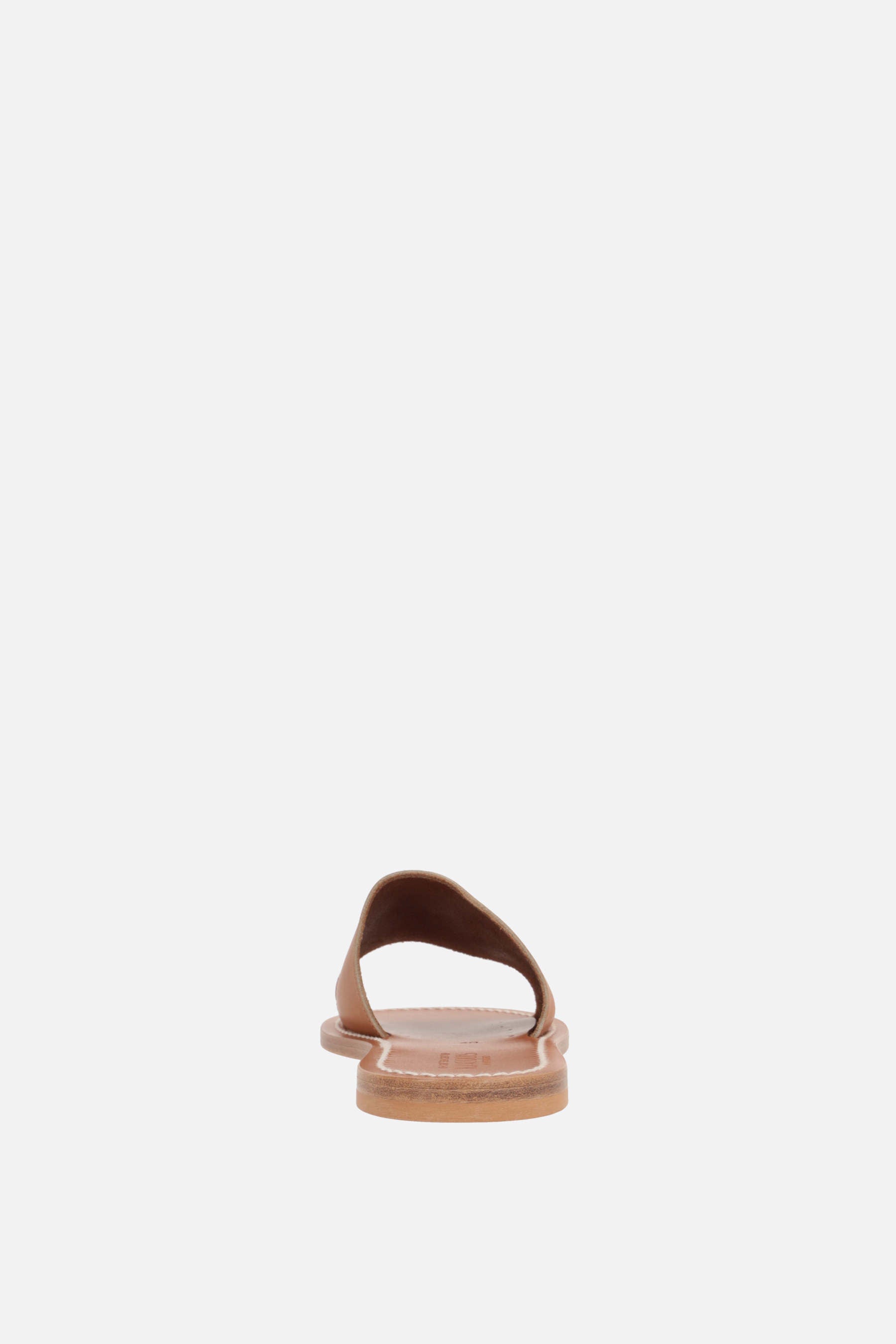 Capri smooth leather slide sandals