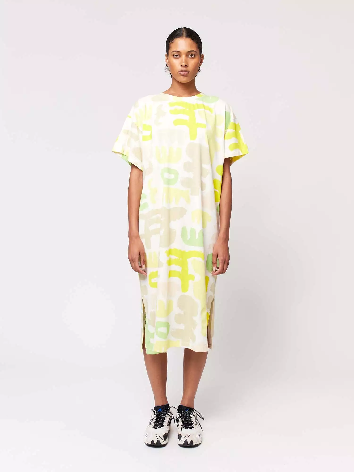 Carnival Print Long T-shirt Dress