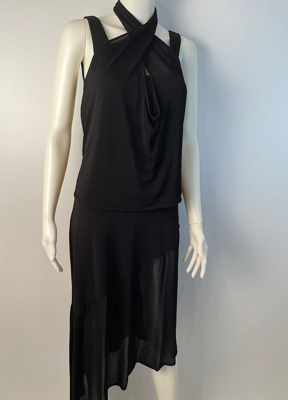 Chanel 02C 2002 Cruise Resort 2 pc Black Dress FR 38 US 4/6