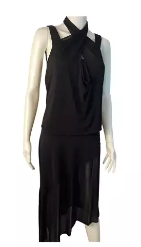 Chanel 02C 2002 Cruise Resort 2 pc Black Dress FR 38 US 4/6