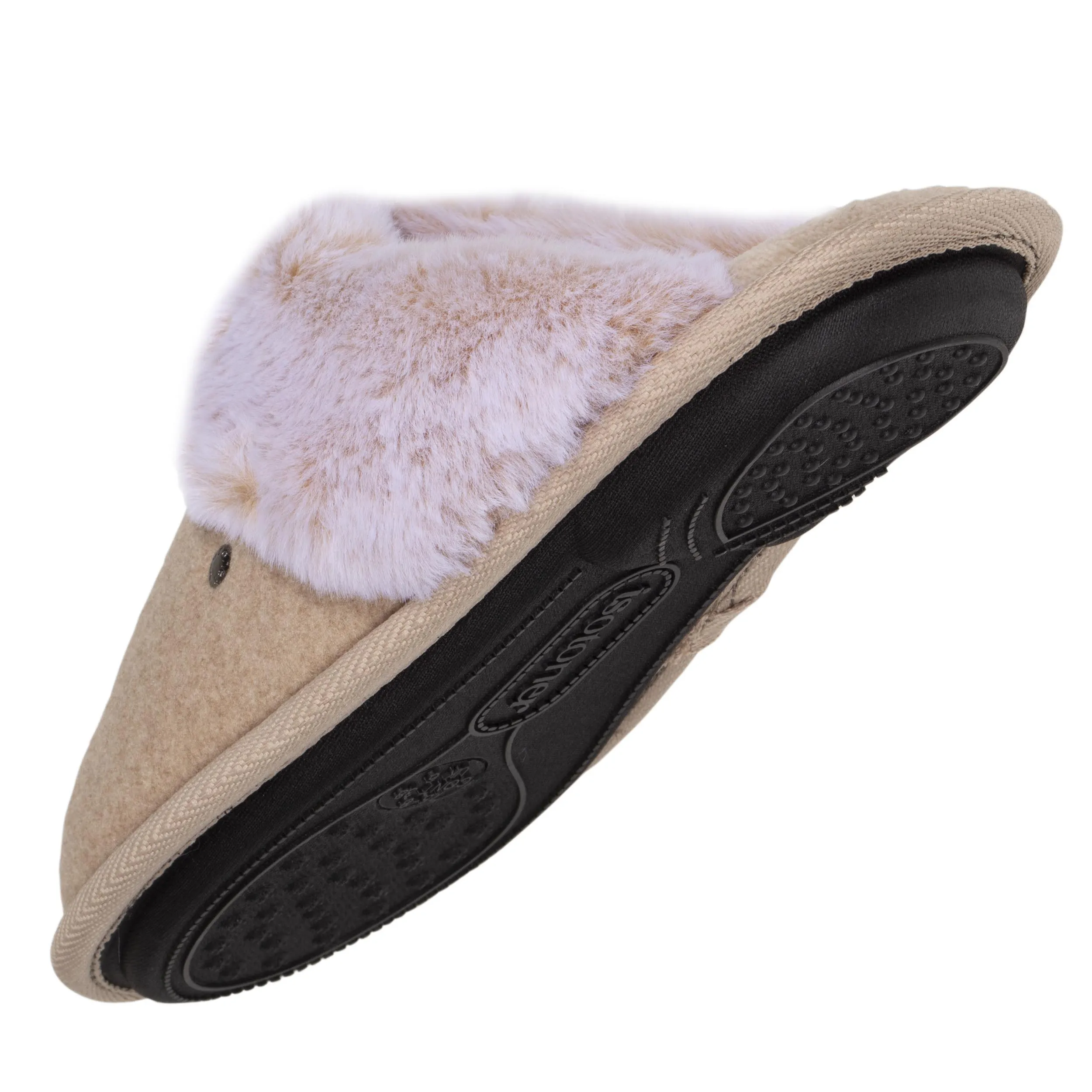 Chaussons mules Femme Beige