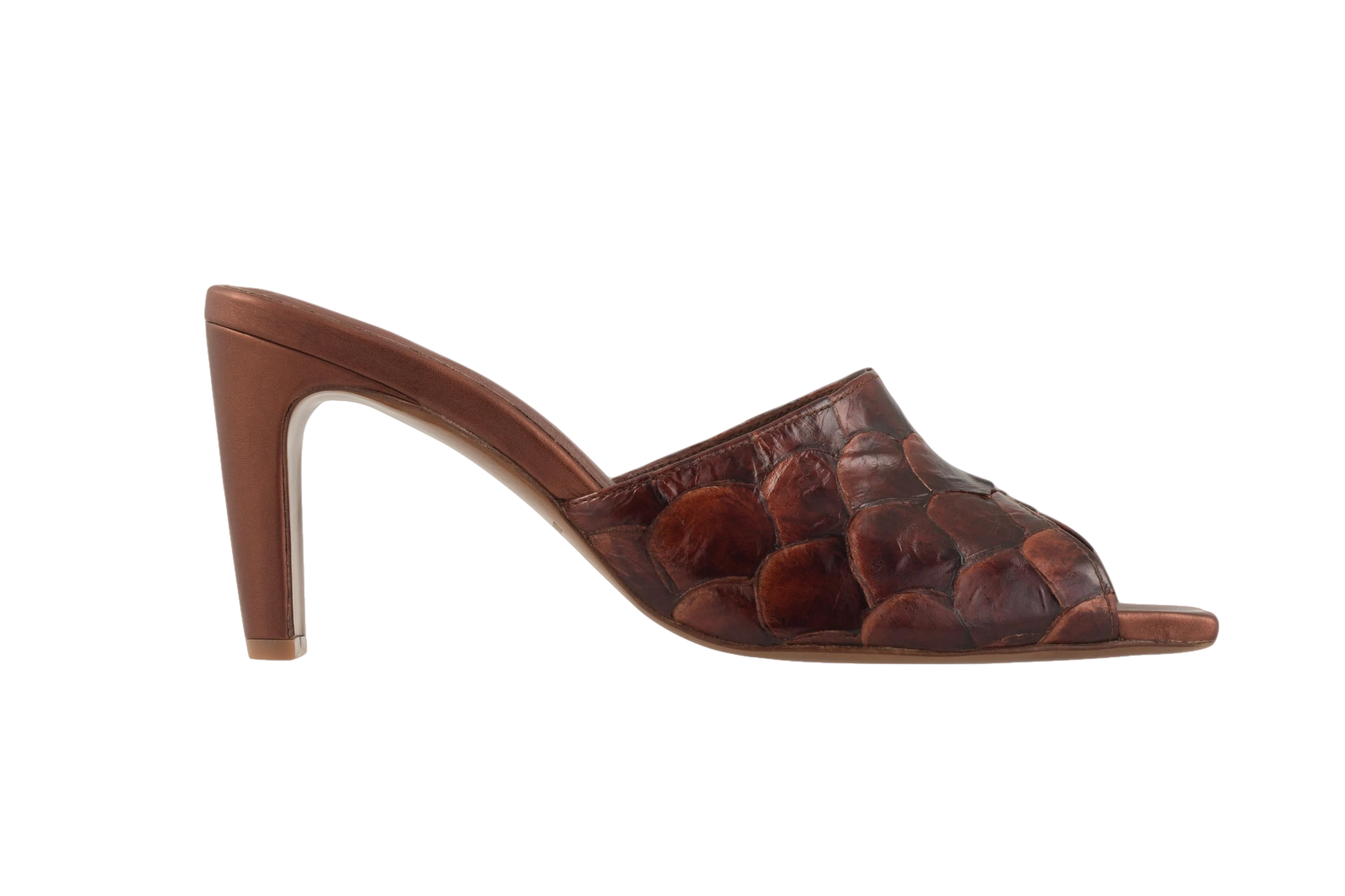 Chestnut Pirarucu Skin Mules