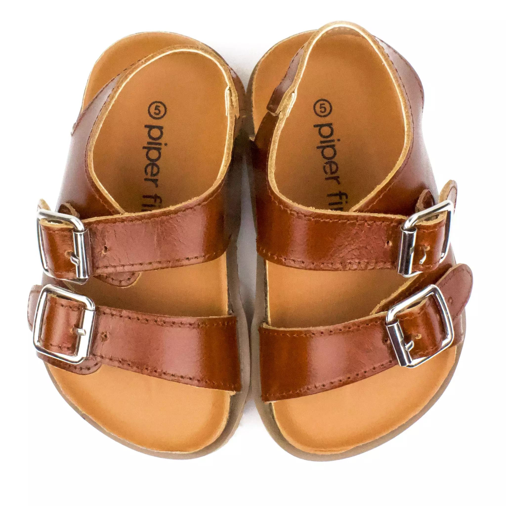 Cognac - Buckle Sandal