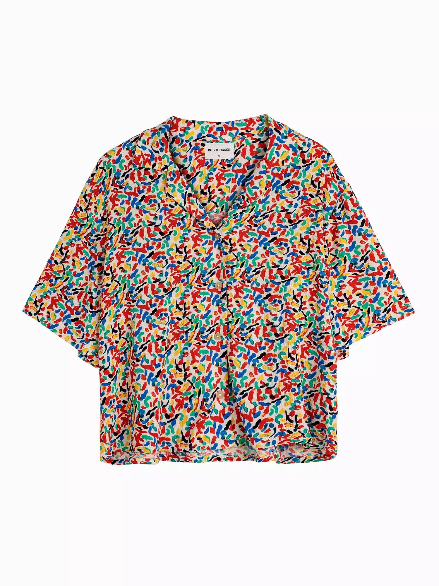 Confetti Print Short Sleeve Shirt