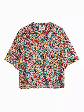 Confetti Print Short Sleeve Shirt