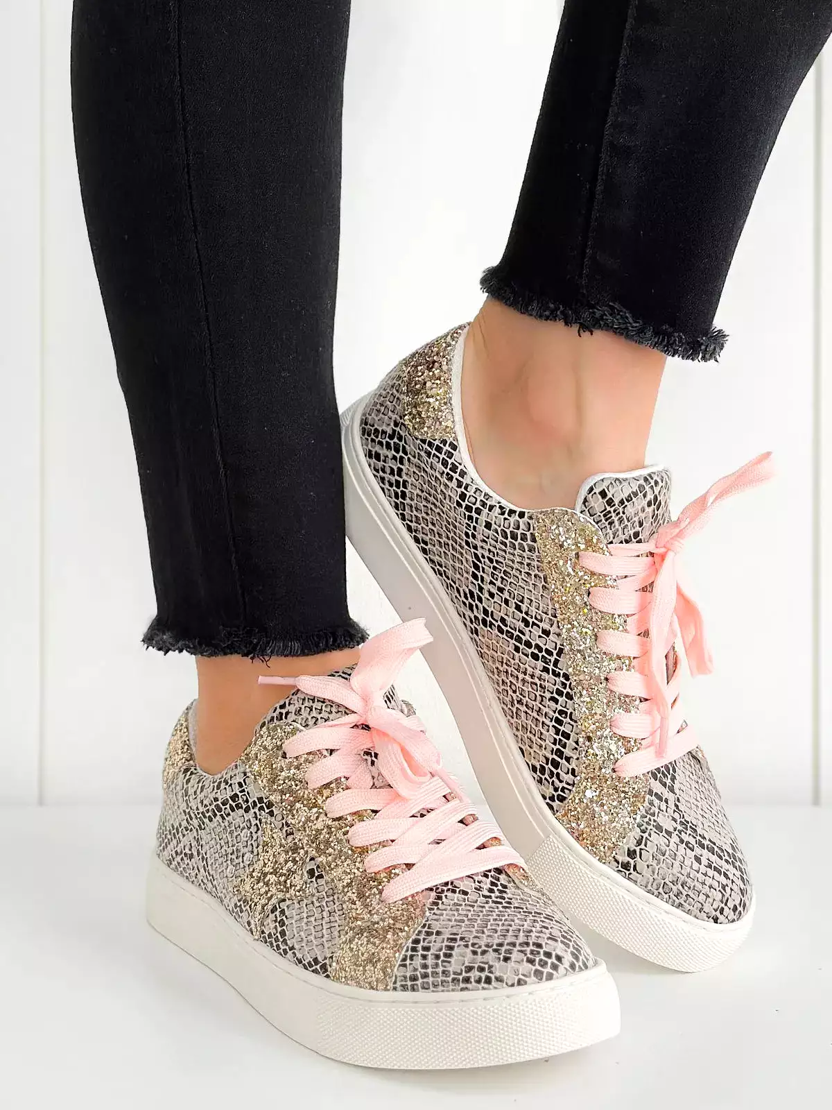 Corkys Hey Girl Python Sneakers