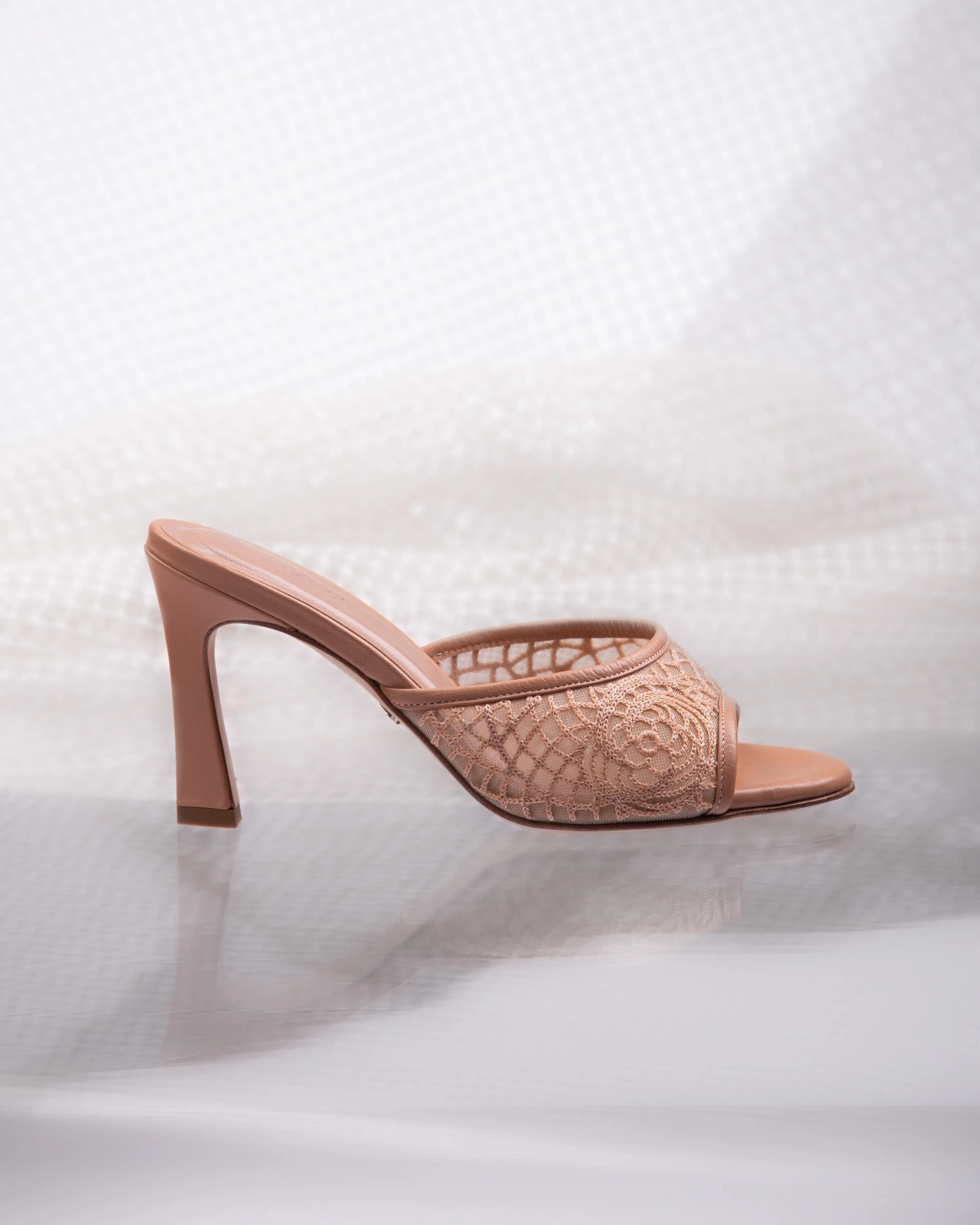 Crochet Mule 85 Tan