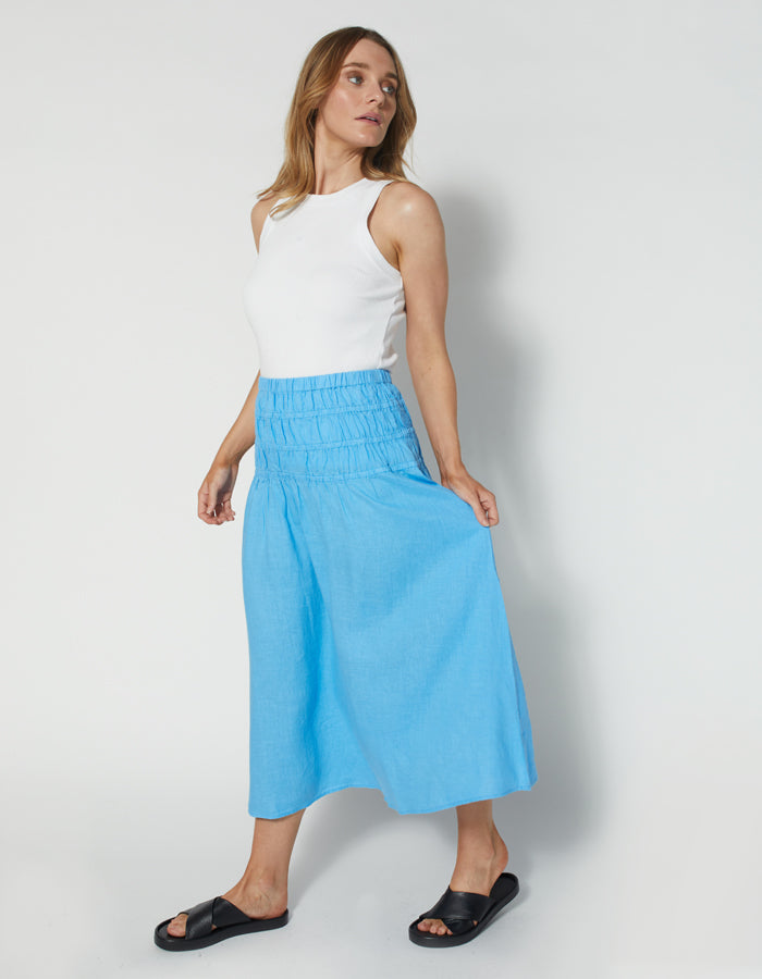 Dear Sutton Amaro Skirt - Azure