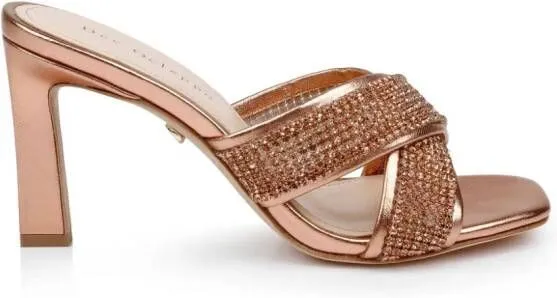 Dee Ocleppo Ireland criss-cross leather mules Gold