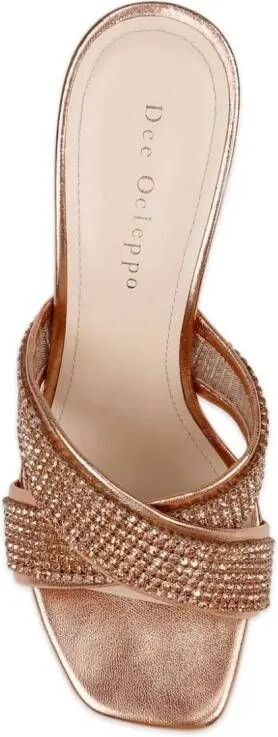 Dee Ocleppo Ireland criss-cross leather mules Gold