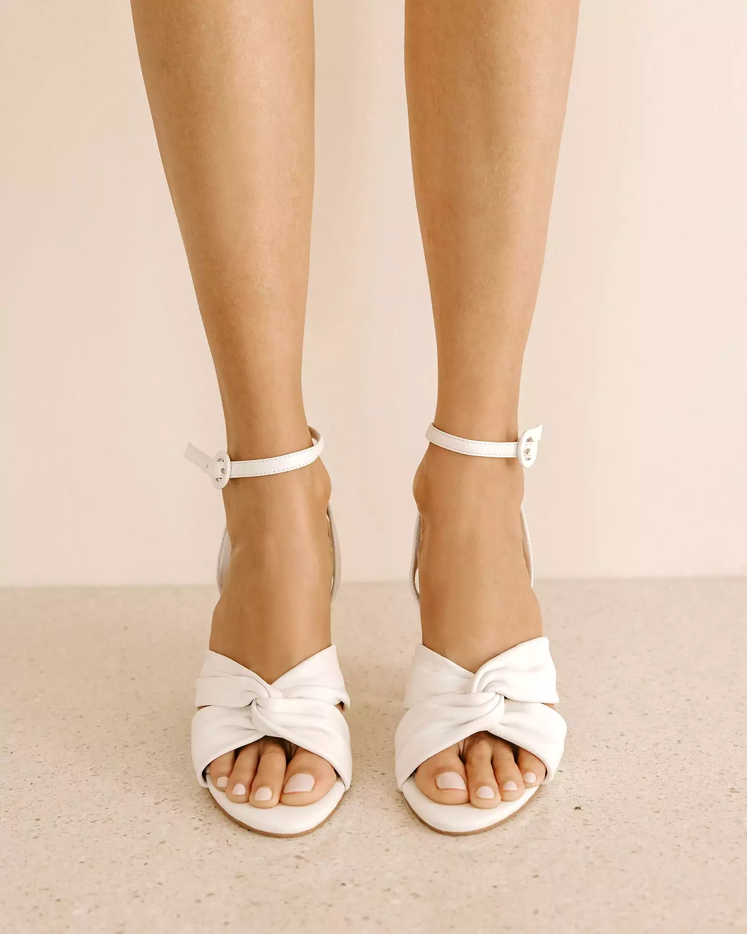 DESTINY - IVORY LEATHER WEDDING SANDALS - FINAL SALE!