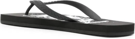 DSQUARED2 logo-raised flip-flops Black