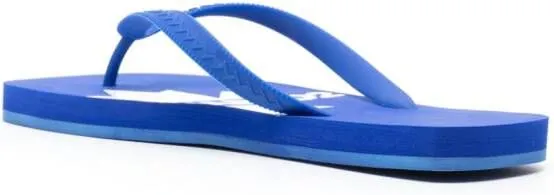 DSQUARED2 logo-raised flip-flops Blue