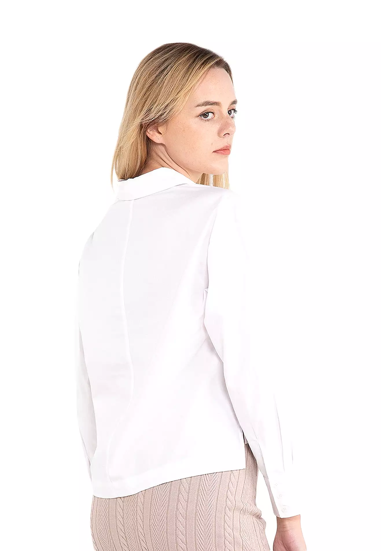 ELLE Apparel Basic Collar Long Sleeves Shirt