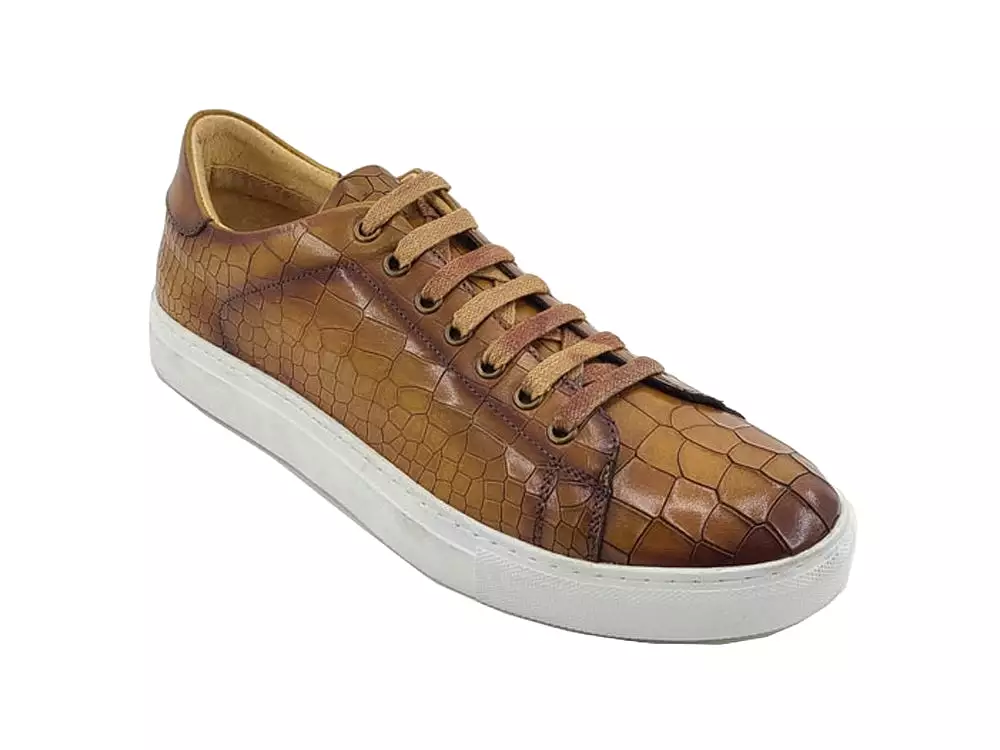 Embossed Leather Fashion Sneaker