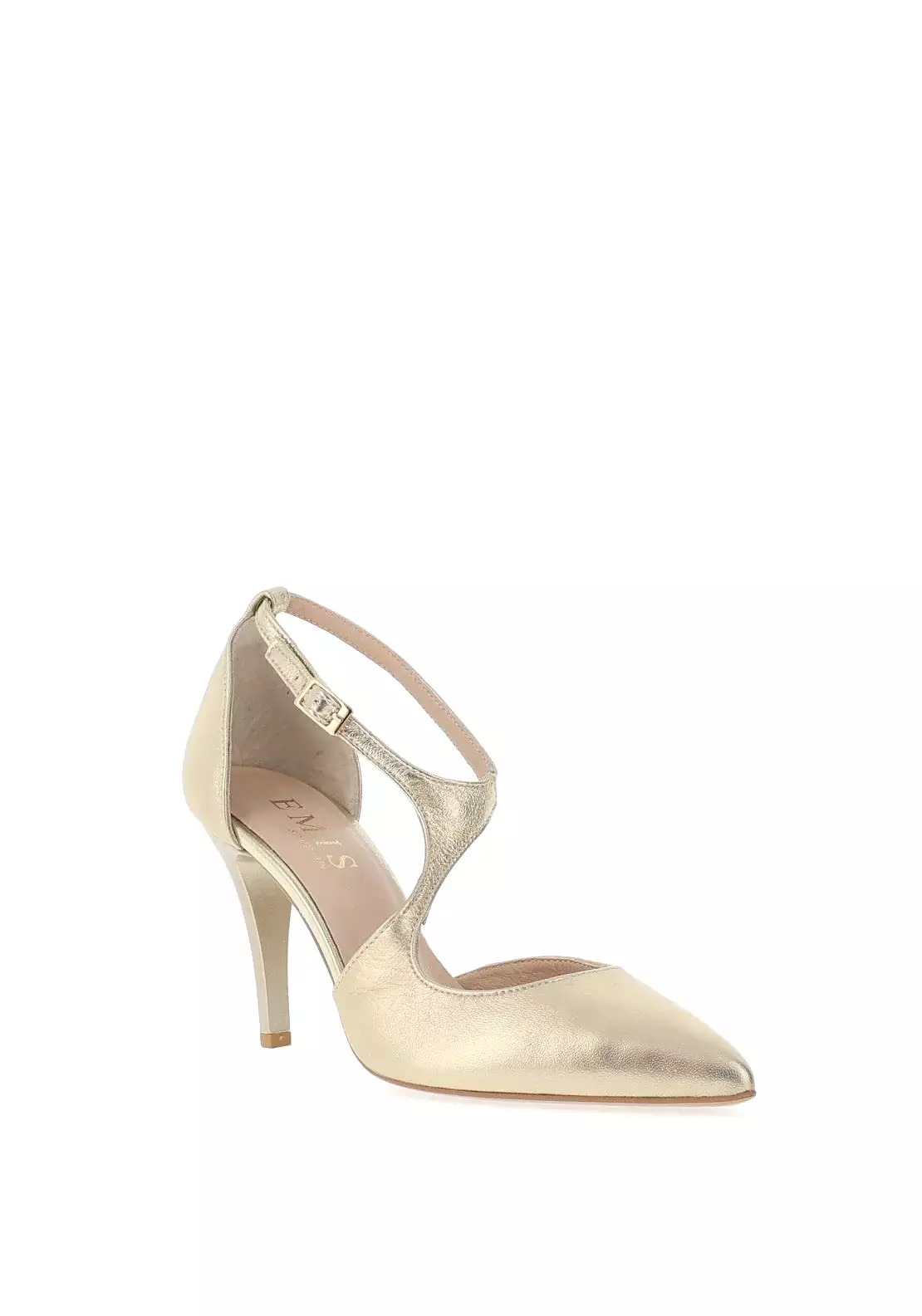 EMIS Leather  Wrap Heels Gold