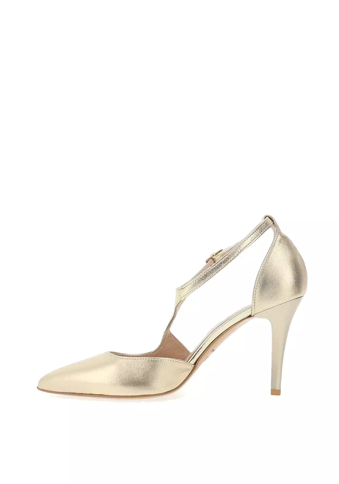 EMIS Leather  Wrap Heels Gold