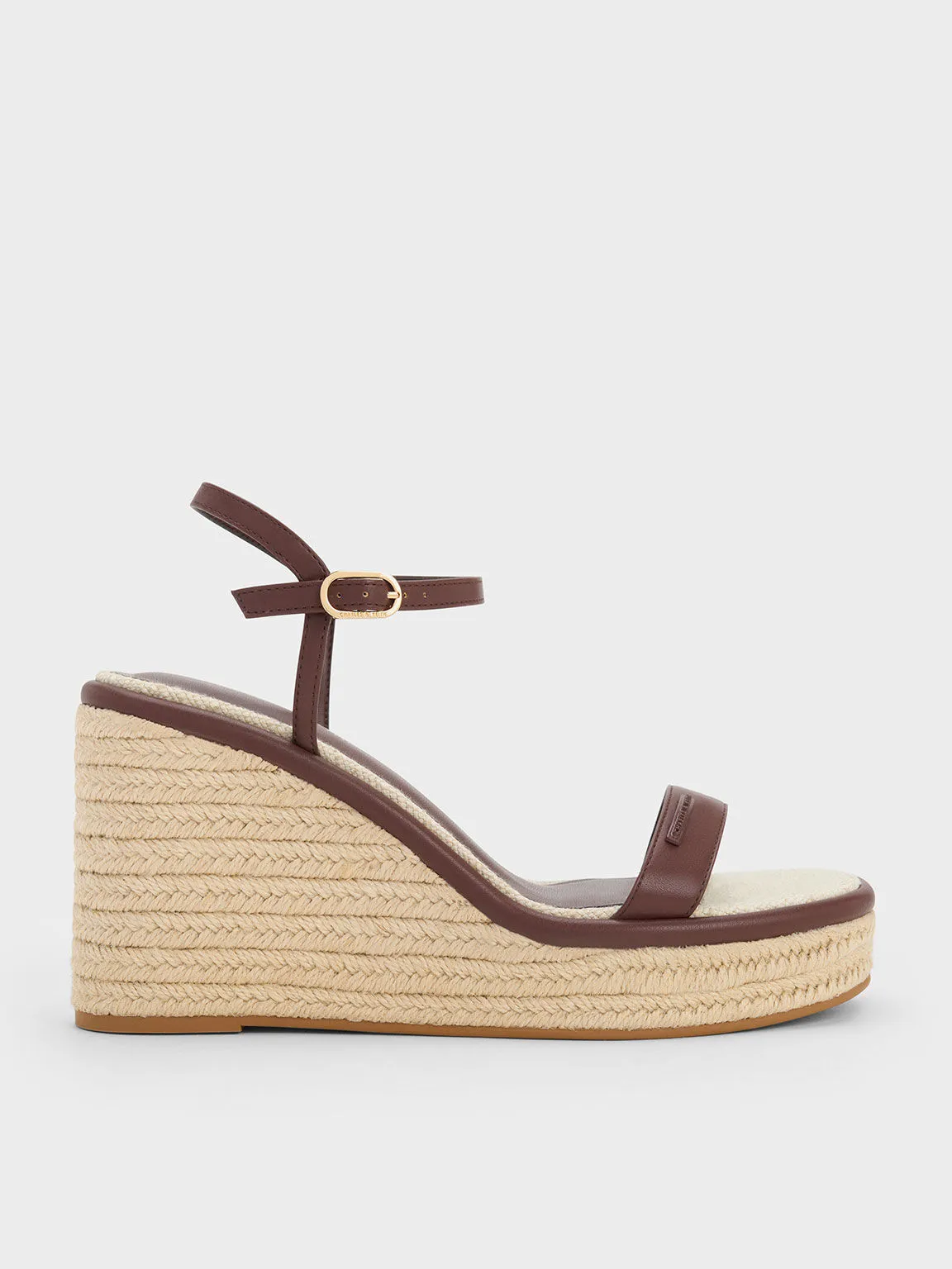 Espadrille Wedges - Brown