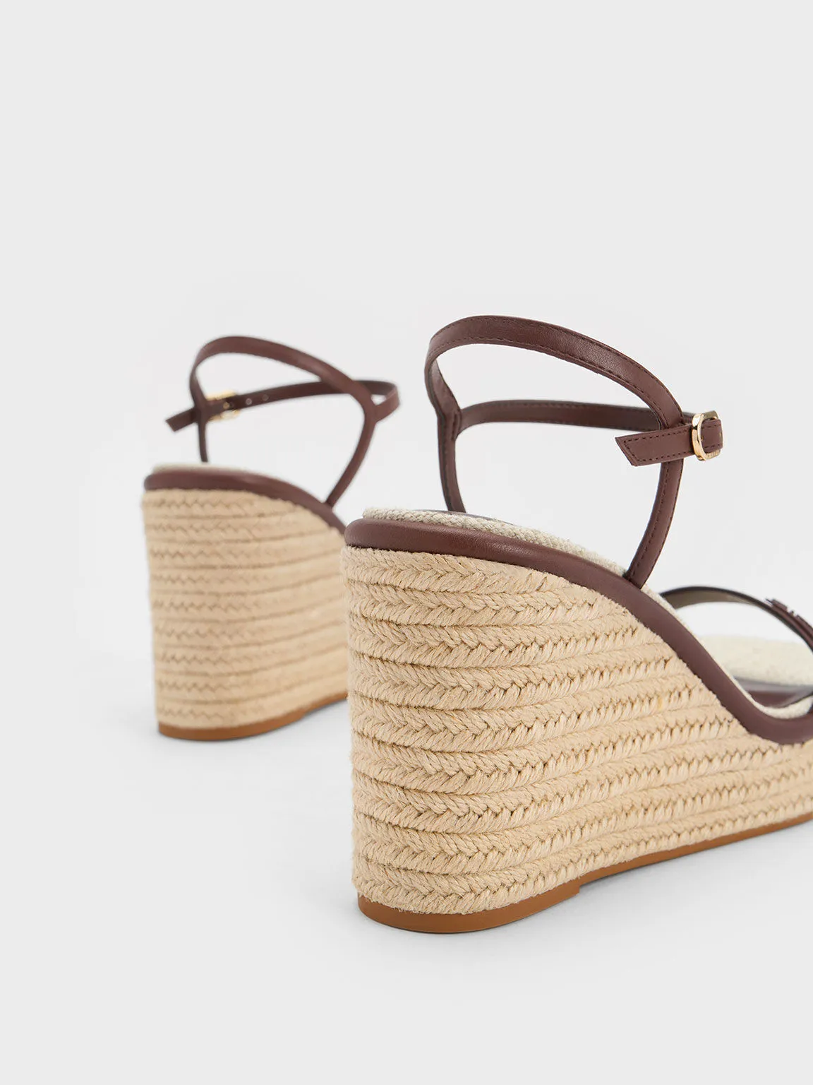 Espadrille Wedges - Brown