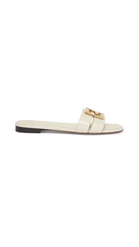 FFold Leather Mules - Ivory