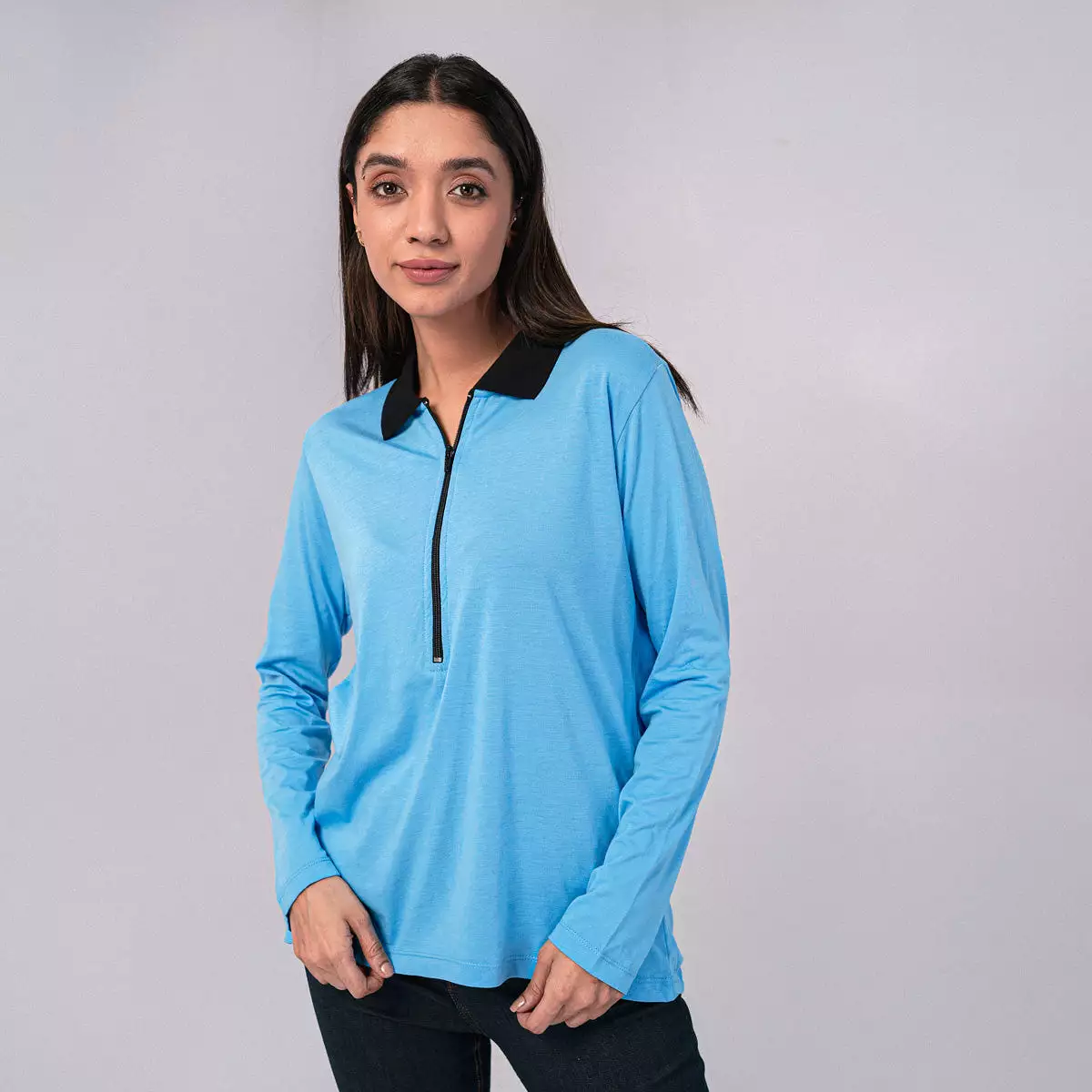 Full Sleeve Zipper Polo - HSSW1230008