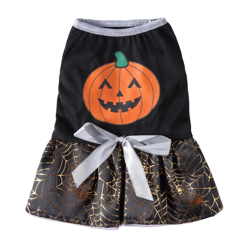 Funny Halloween Pet Cat Dresses for Small Dog Clothing Cosplay Cat Costume Christmas Dress Up Skirt Dog Dress Puppy Chihuahua