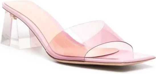 Gianvito Rossi Cosmic 55mm translucent mules Pink