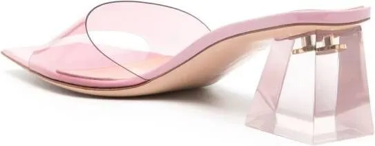 Gianvito Rossi Cosmic 55mm translucent mules Pink