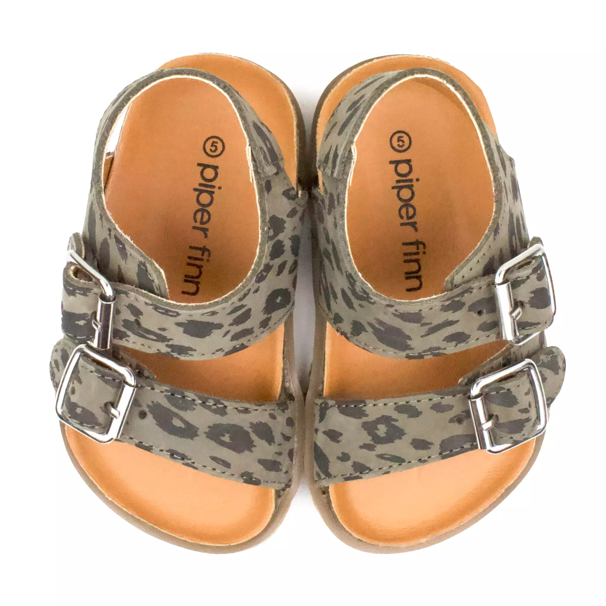 Grey Leopard - Buckle Sandal