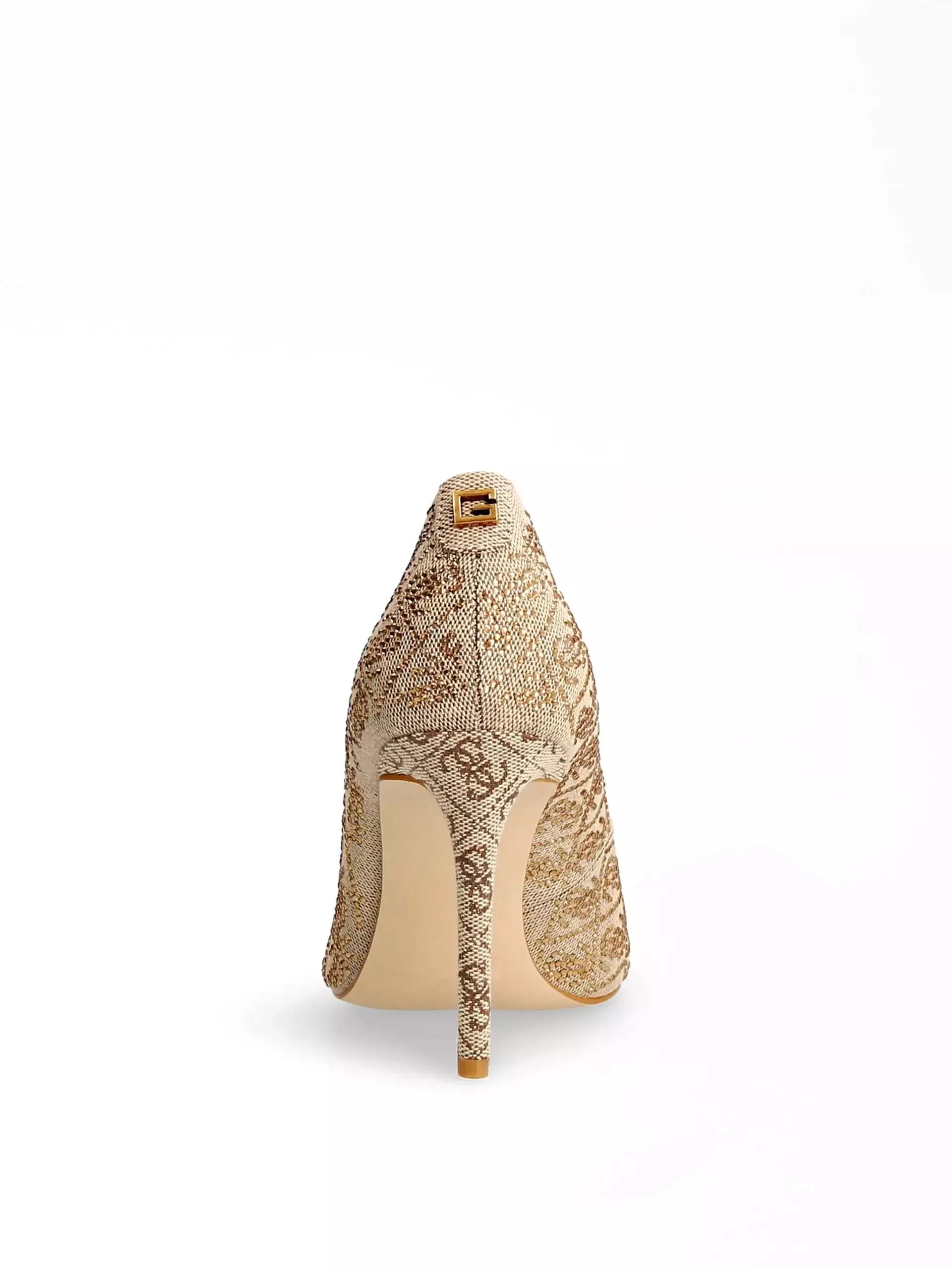 GUESS Piera Rinestone Denim Court Shoe Gold