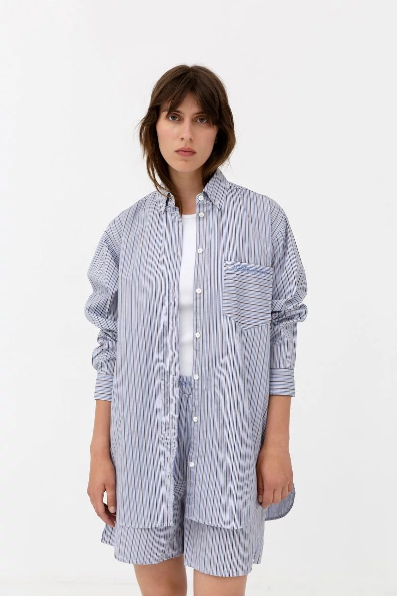 H2OFagerholt PJ Shirt Blue Stripe