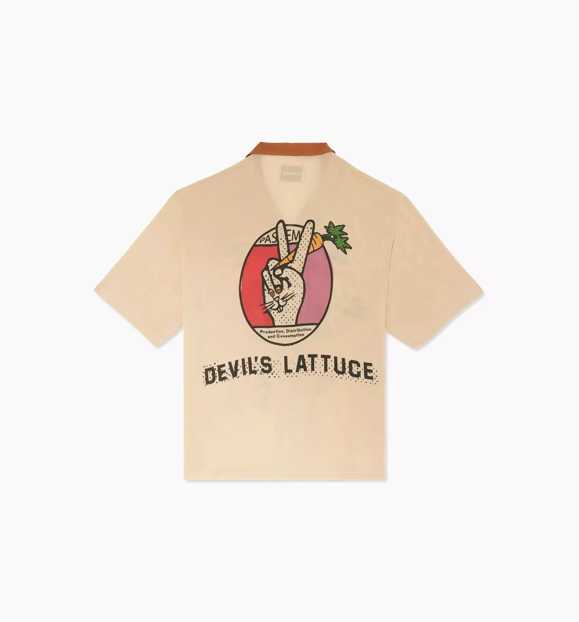 Hard Times Devil's Lattuce Mens Short Sleeve Shirt - Beige